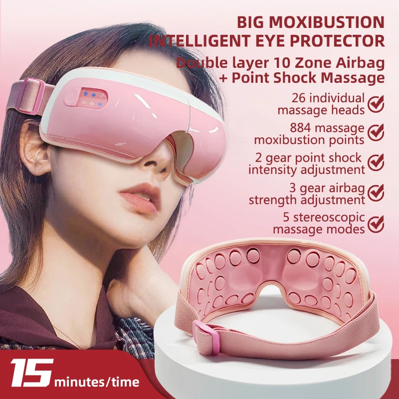 Electric-Eye-Massager-4D-Music-Hot-Compress-Air-Bag-Pressure-Vibration-Massage-Eye-Care-Instrument-Relief LED Display Eye Massager